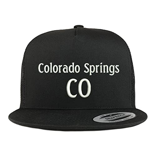 Trendy Apparel Shop Colorado Springs CO Embroidered 5 Panel Flatbill Trucker Cap