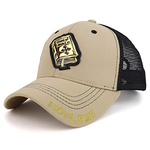 Trendy Apparel Shop High Frequency Holy Bible Structured Meshback Cap