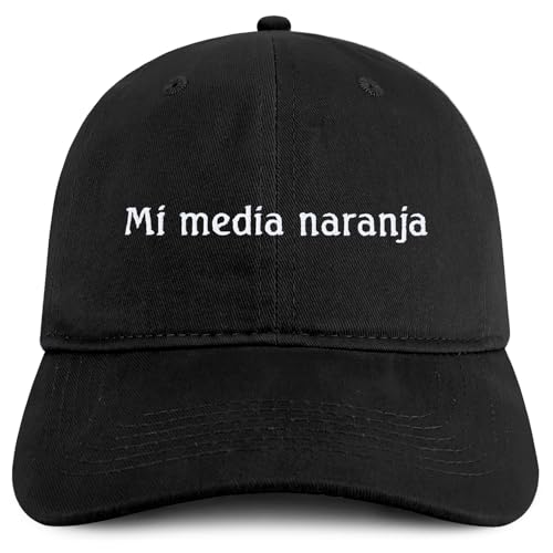 Trendy Apparel Shop Mi Media Naranja Embroidered Cotton Low Profile Dad Hat
