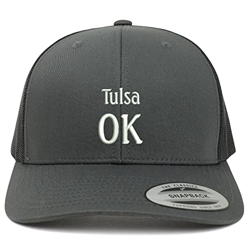 Trendy Apparel Shop Tulsa OK Embroidered Retro Fit Trucker Mesh Cap