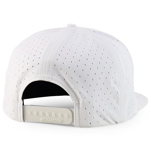 Trendy Apparel Shop Water Resistant UPF 50+ Performance 7 Panel Flatbill Snapback Cap