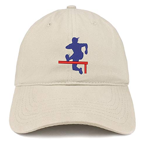 Trendy Apparel Shop Track Hurdler Embroidered Soft Crown 100% Brushed Cotton Cap
