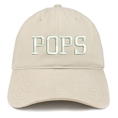 Trendy Apparel Shop POPS Embroidered Soft Crown 100% Brushed Cotton Cap