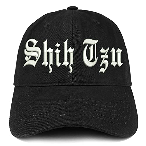 Trendy Apparel Shop Old English Shih Tzu Low Profile Soft Cotton Baseball Cap