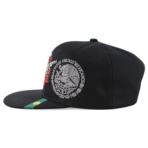 Trendy Apparel Shop Mexico Eagle Embroidered Flatbill Snapback Cap