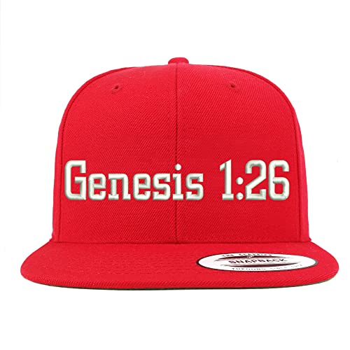 Trendy Apparel Shop Genesis 1:26 Embroidered Flatbill Snapback