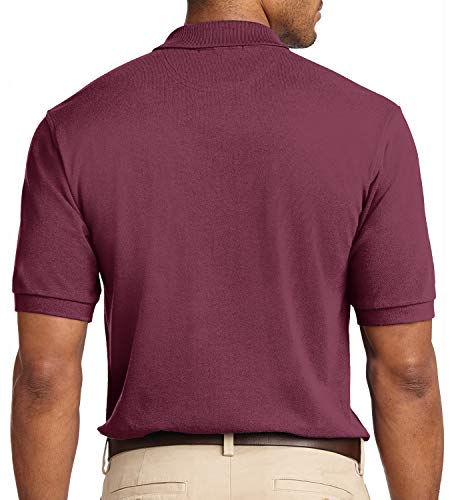 Trendy Apparel Shop Soft Cotton Shrink Resistant Easy Care Heavyweight Durable Men's Polo Big and Tall Shirt