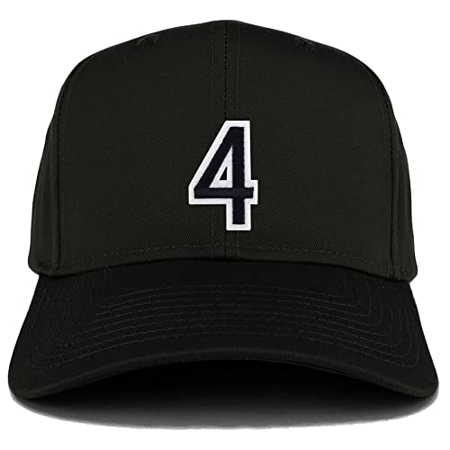 Trendy Apparel Shop Number 4 Patch Structured Baseball Cap
