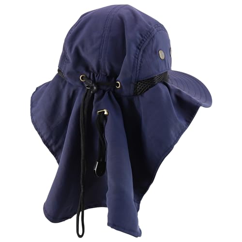 Trendy Apparel Shop Outdoor Lightweight Sun Protection Wide Brim Cap with Neck Flap