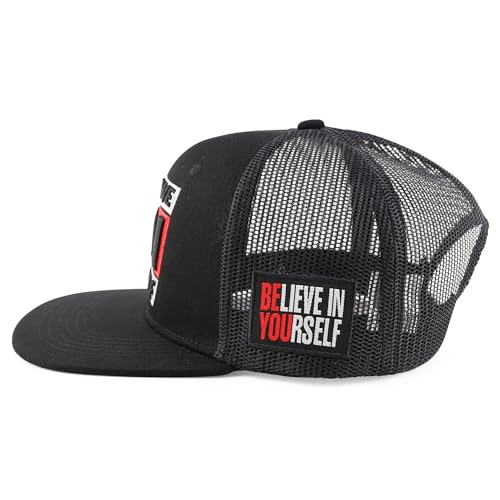 Trendy Apparel Shop Believe in Yourself 3D Embroidered Flat Bill Snapback Trucker Cap