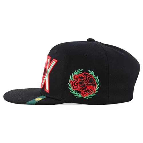 Trendy Apparel Shop MEX 3D Embroidered Flatbill Snapback Cap