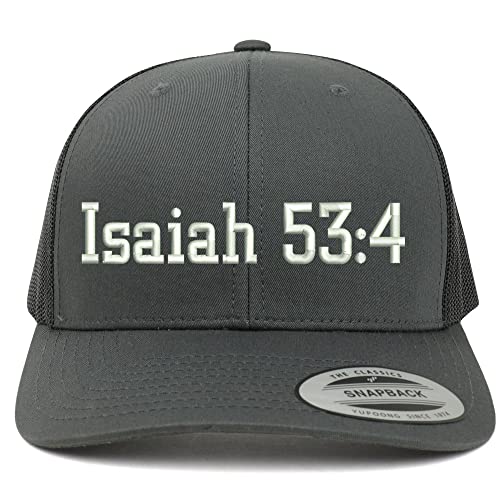 Trendy Apparel Shop Isaiah 53:4 6 Panel Trucker Mesh Cap