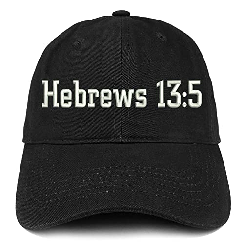 Trendy Apparel Shop Hebrews 13:5 Low Profile Soft Cotton Baseball Cap