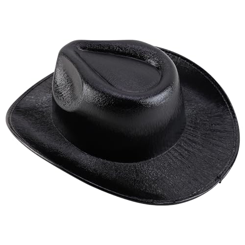 Trendy Apparel Shop Metalic Glitter Space Cowboy Cowgirl Hat