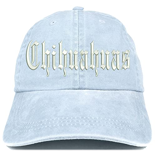 Trendy Apparel Shop Old English Chihuahuas Washed Pigment Dyed Baseball Cap