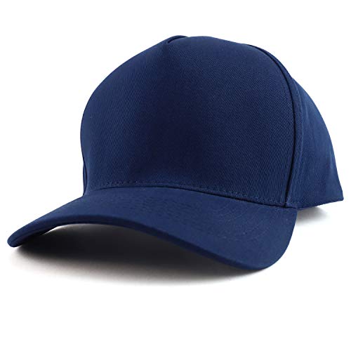 Trendy Apparel Shop Oversized Big 5 Panel Cotton Structured Baseball Cap