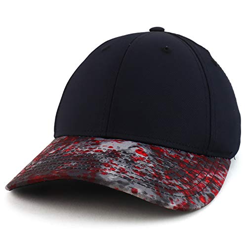 Trendy Apparel Shop Moisture Wicking Baseball Cap with Mineral Freeze Print Bill