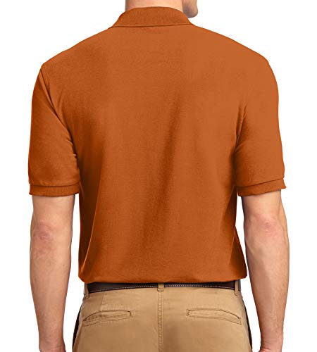 Trendy Apparel Shop Silky Classic Comfortable Fit Wrinkle Resistant Polyester Blend Men's Polo Big and Tall Shirt
