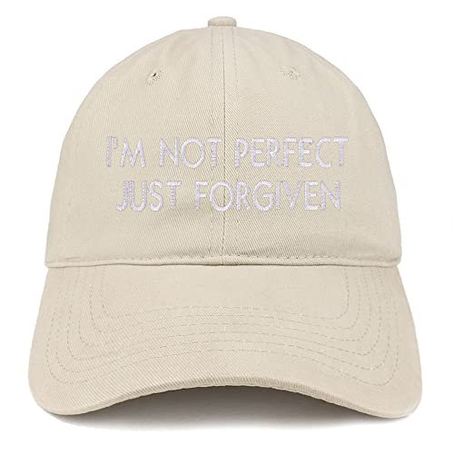 Trendy Apparel Shop I'm Not Perfect Just Forgiven Low Profile Soft Cotton Baseball Cap