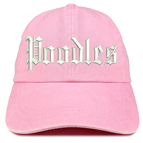 Trendy Apparel Shop Old English Poodles Washed Pigment Dyed Baseball Cap
