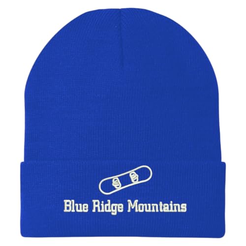 Trendy Apparel Shop Blue Ridge Mountains Snowboard Logo Embroidered Long Cuff Beanie