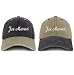 Trendy Apparel Shop Just Married Embroidered Pigment Dyed Cotton Couple 2 Pc Cap Set
