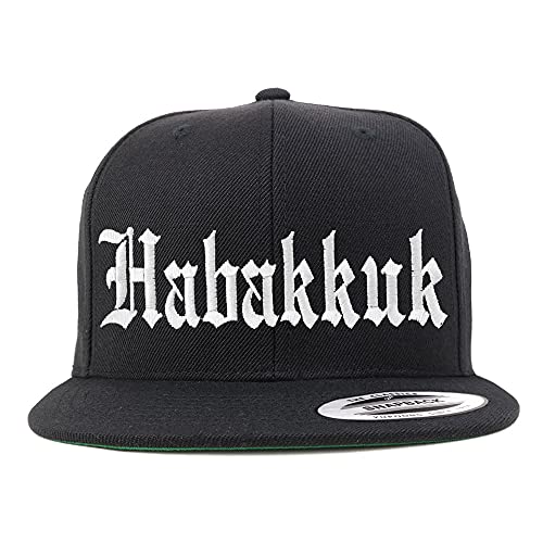 Trendy Apparel Shop Habakkuk Old English Embroidered Flatbill Snapback