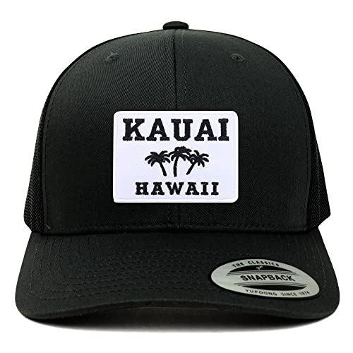 Trendy Apparel Shop Kauai Hawaii Patch 6 Panel Retro Baseball Mesh Cap