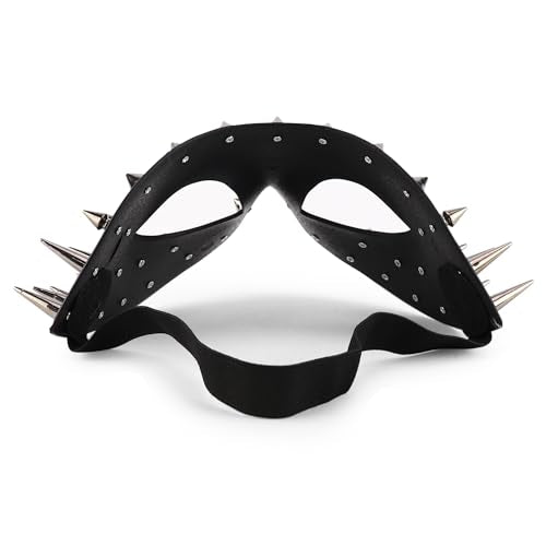 Trendy Apparel Shop Steampunk Spike Metallic Masquerade Mask Costume Accessory