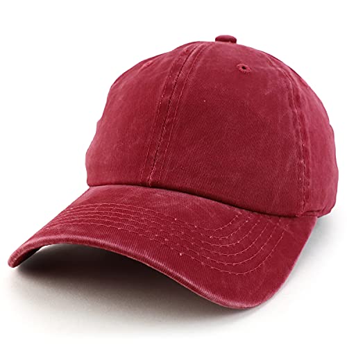 Trendy Apparel Shop Plain Unisex Unstructured Pigment Dyed Washed Baseball Cap