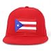 Trendy Apparel Shop Puerto Rico Embroidered Round Flat Bill Snapback Cap
