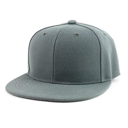 Trendy Apparel Shop Infant to Youth Plain Structured Flatbill Snapback Cap