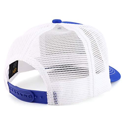 Trendy Apparel Shop Low Profile Two Tone Mesh Back Trucker Baseball Cap