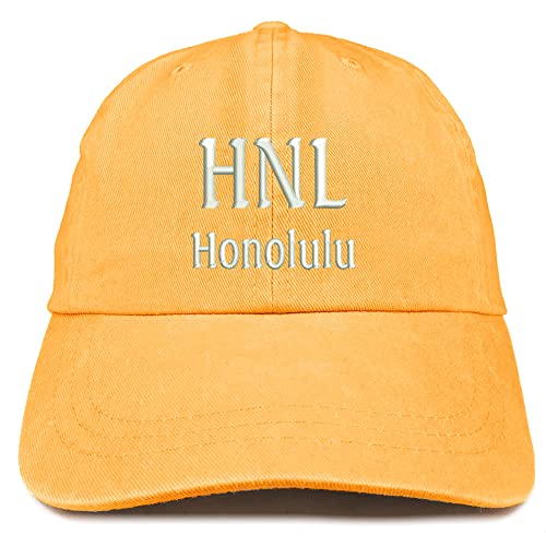 Trendy Apparel Shop HNL Honolulu Embroidered Pigment Dyed Washed Baseball Cap