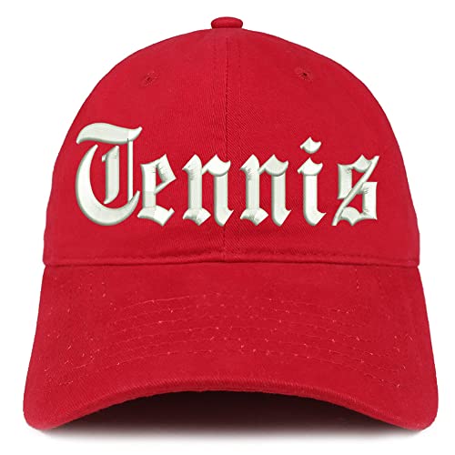 Trendy Apparel Shop Old English Tennis Low Profile Soft Cotton Baseball Cap