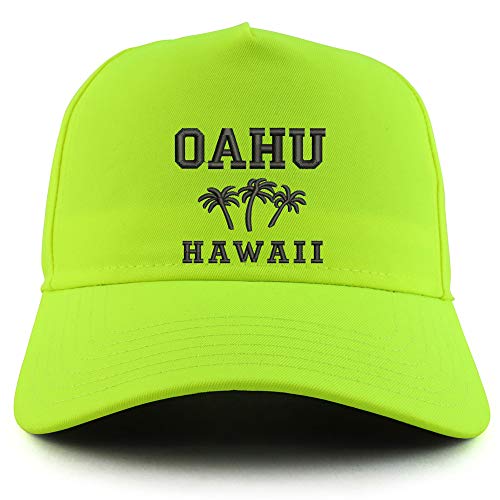 Trendy Apparel Shop Oahu Hawaii Embroidered Neon 5 Panel Baseball Cap