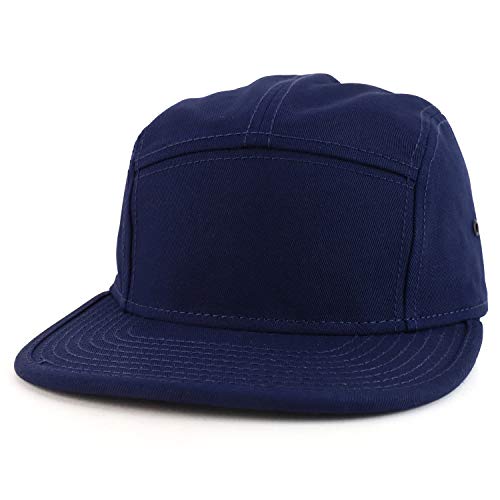 Trendy Apparel Shop 5 Panel Racer Cotton Structured Baseball Camper Style Hat