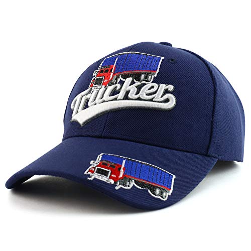 Trendy Apparel Shop Trucker Truck Bus Embroidered Structured Baseball Cap