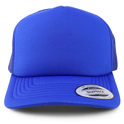 Trendy Apparel Shop XXL Oversize Curved Visor Foam Trucker Snapback Cap