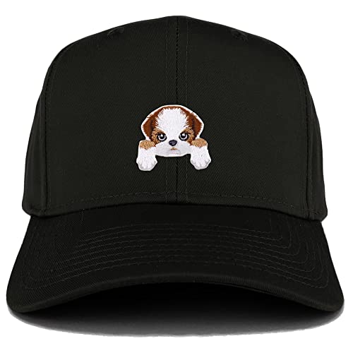 Trendy Apparel Shop Shih Tzu Patch Strutured Baseball Cap