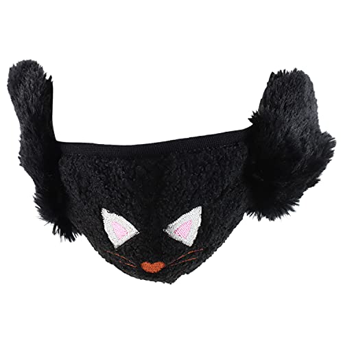 Trendy Apparel Shop Kids Winter Animal Face Breathable Cat Mask & Earmuffs