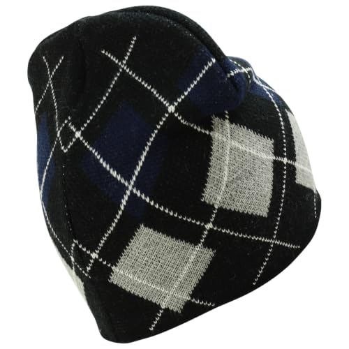 Trendy Apparel Shop Acrylic Warm Winter Argyle Knit Beanie Hat