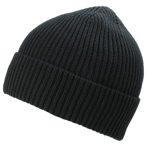 Trendy Apparel Shop Stretchy Cotton Knitted Cuff Beanie Hat