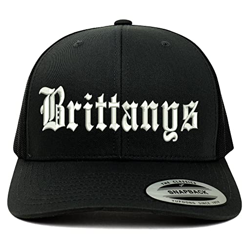 Trendy Apparel Shop Old English Brittanys 6 Panel Trucker Mesh Cap