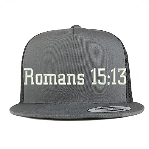 Trendy Apparel Shop Romans 15:13 5 Panel Flatbill Trucker Cap