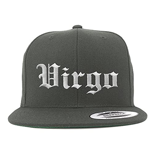 Trendy Apparel Shop Virgo Old English Embroidered Flatbill Snapback