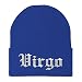 Trendy Apparel Shop Virgo Old English Embroidered Long Cuff Beanie