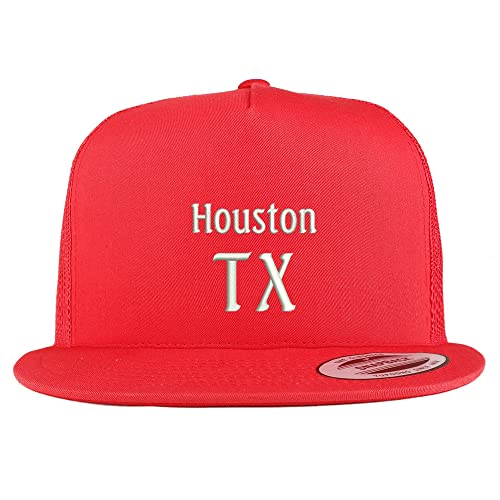 Trendy Apparel Shop Houston TX Embroidered 5 Panel Flatbill Trucker Cap