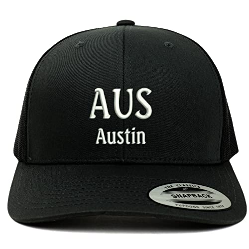Trendy Apparel Shop AUS Austin Embroidered Retro Fit Trucker Mesh Cap