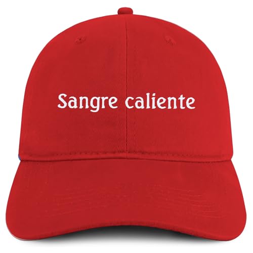 Trendy Apparel Shop Sangre Caliente Embroidered Cotton Low Profile Dad Hat